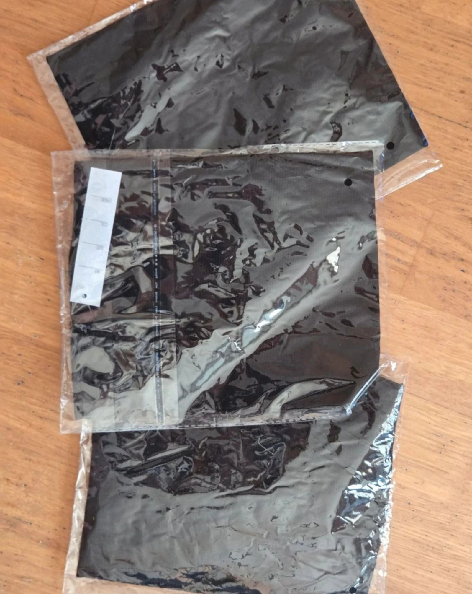 🌿 Lot de 3 tee-shirts en nylon transparent noir – photo 3